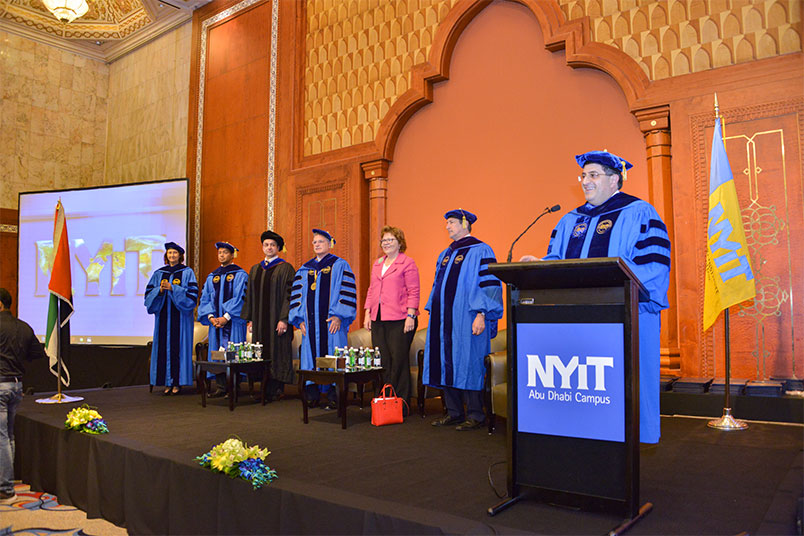 NYIT-Abu Dhabi officials, President Edward Guiliano, Ph.D., and the Honorable Barbara A. Leaf, US Ambassador to the UAE.