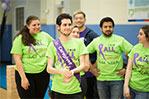 Members of the NYIT student Relay for Life leadership team, from left to right: Brianna Bialko, Devin Zacchino, Megan Moore, Colin Wu, Tariq Jamal, and Veronica Bravo.