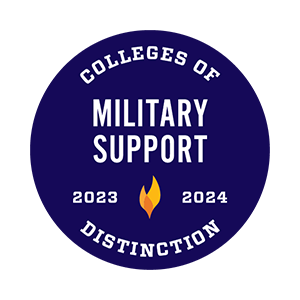 Colleges of Distinction Logo – Military Support