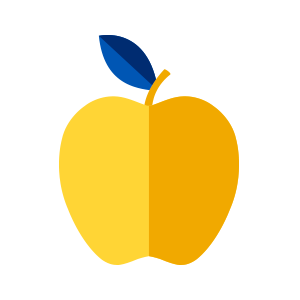 Illustration of golden apple