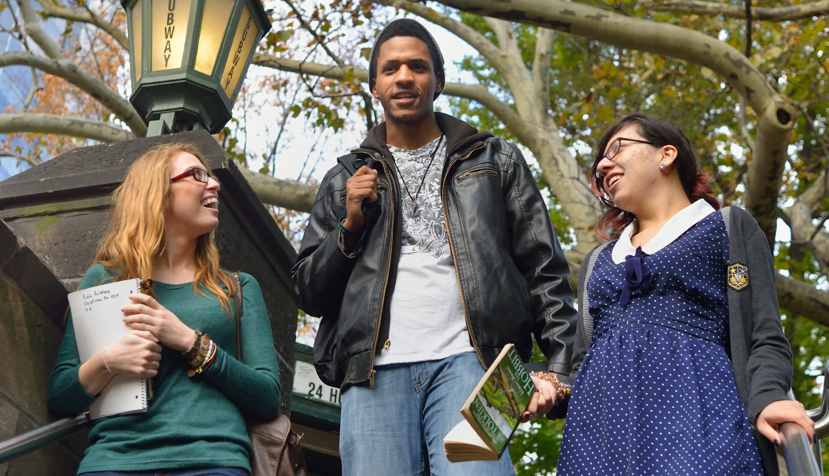 Three NYIT students of diverse backgrounds