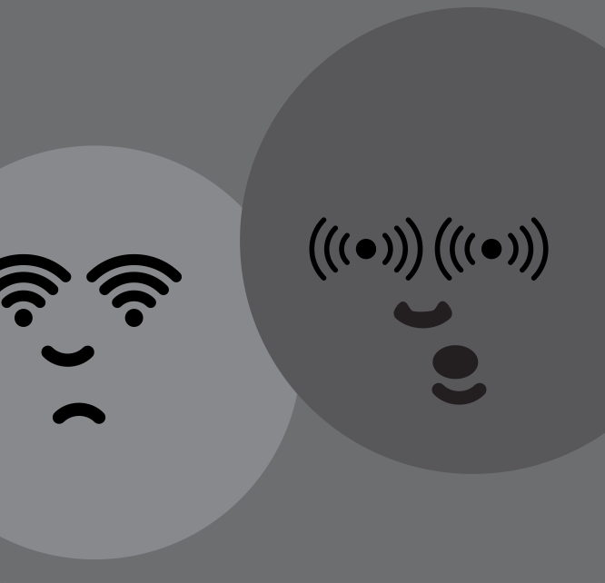 Illustration of concerned facial expressions