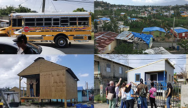 Collage of hurricane recovery