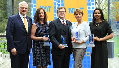 Awardees with President Foley