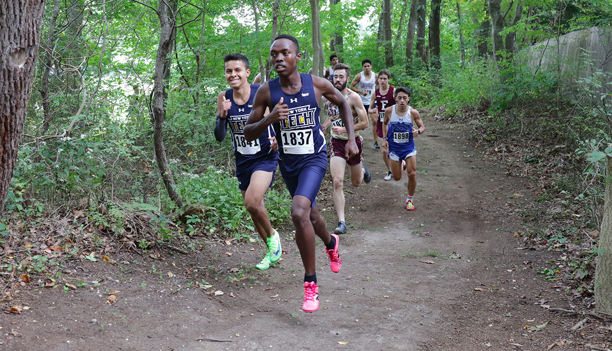 Runners at the New York Tech cross country invitational.