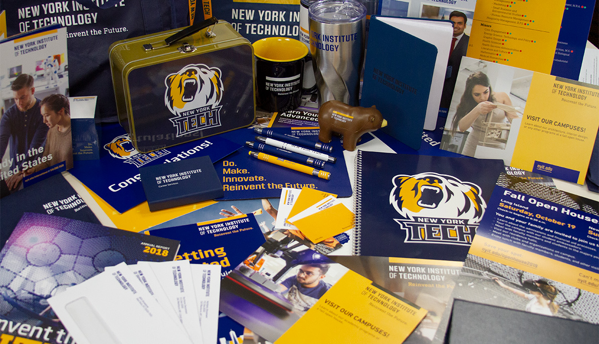 Branded materials with new logo