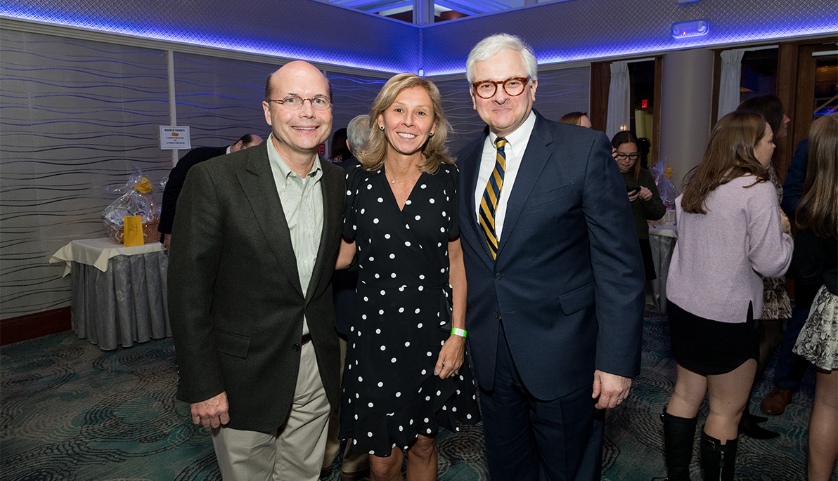 Jim and Jackie Costello with New York Tech President Hank Foley