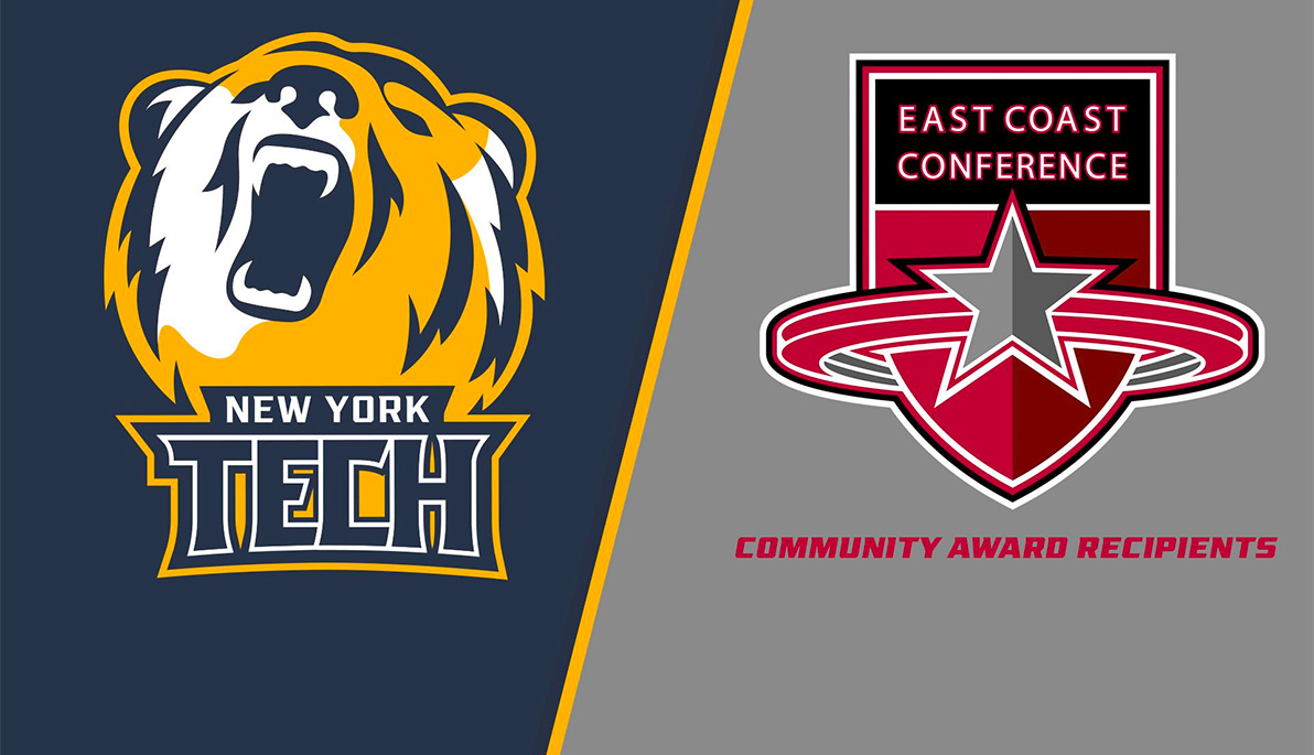New York Tech Bears and East Coast Conference (ECC) logos
