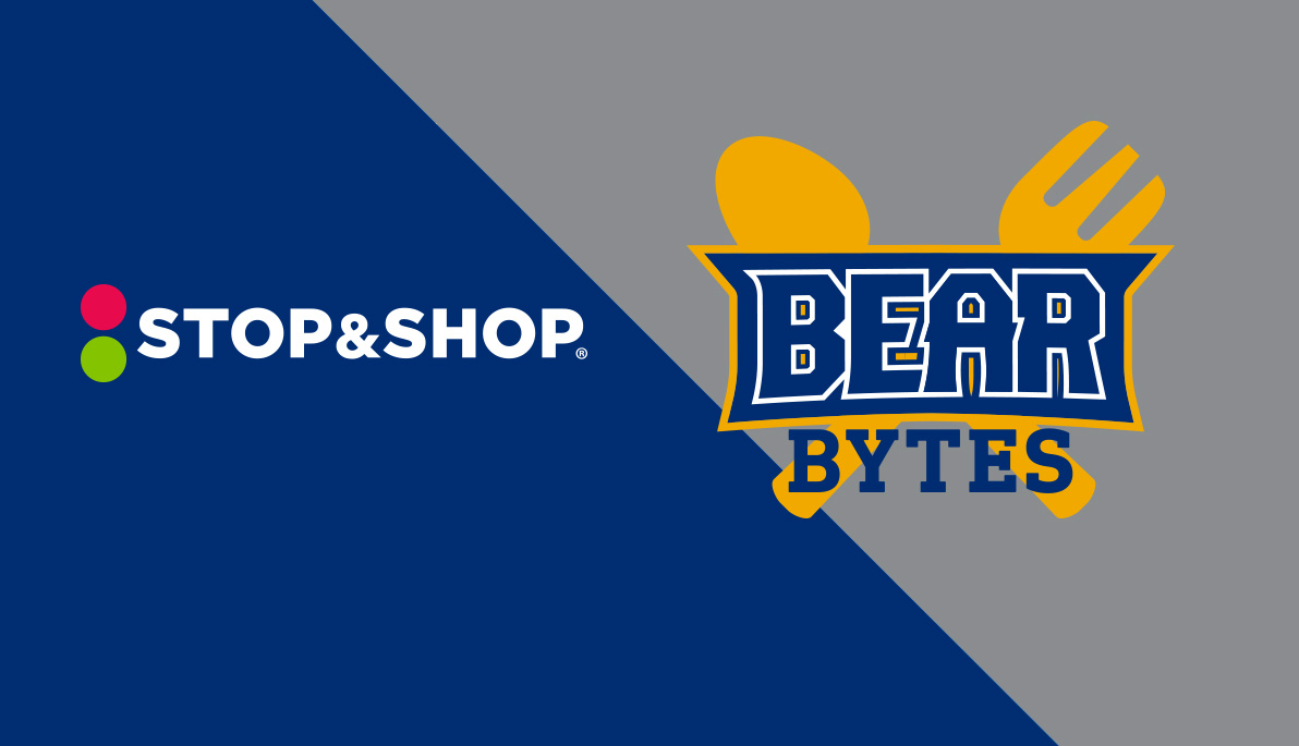 Mashup of Bear Bytes logo and Stop & Shop logo.