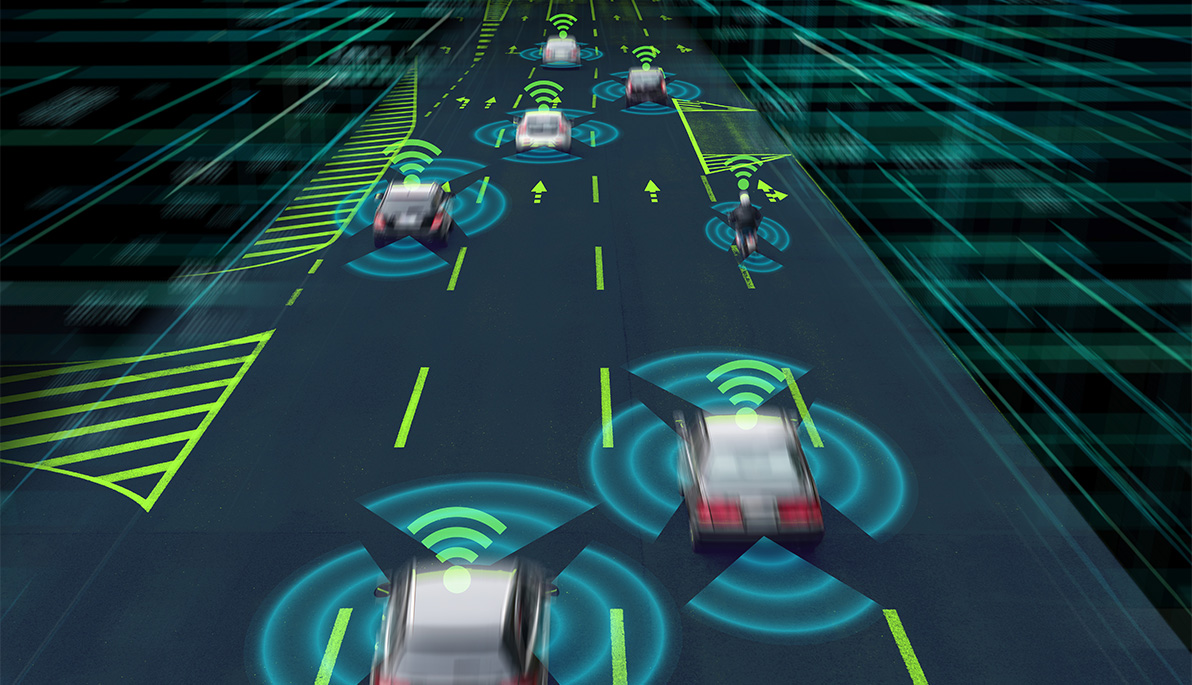 Sensing system and wireless communication network of vehicles.
