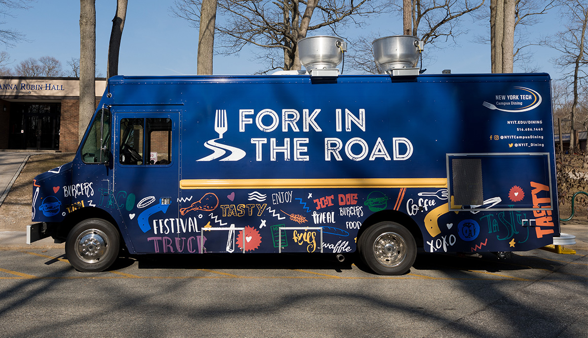 Fork in the Road food truck on the Long Island campus.