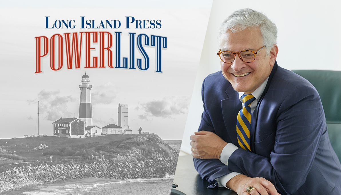 President Hank Foley and Long Island Press Power List logo