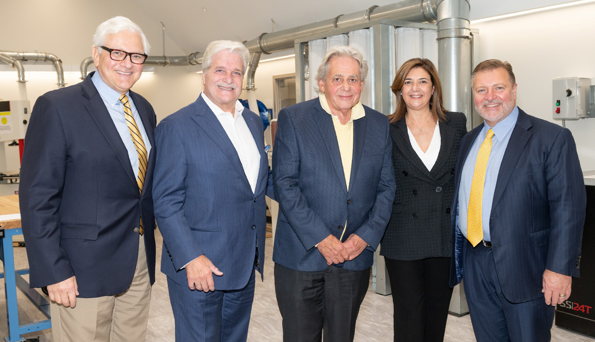 President Hank Foley, Frank Fortino, Raymond Savino, Maria Perbellini, and Domenick Chieco