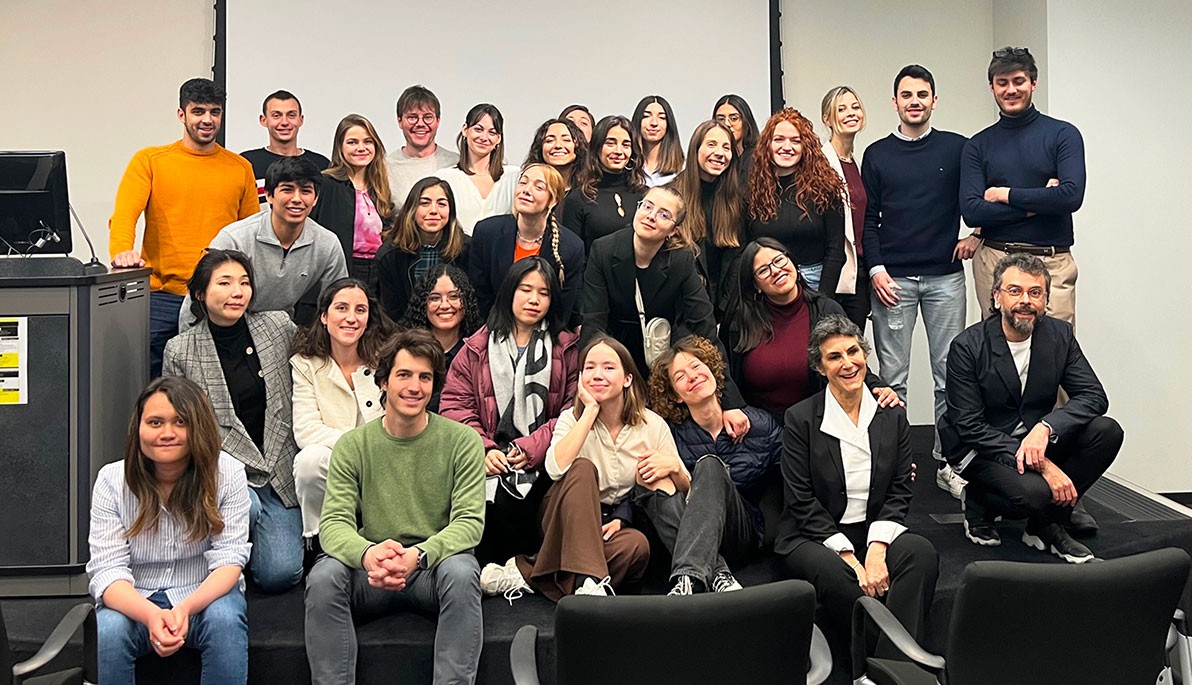 Group photo of students from Politecnico di Milano