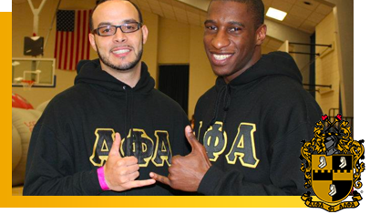 ALPHA PHI ALPHA FRATERNITY brothers and logo