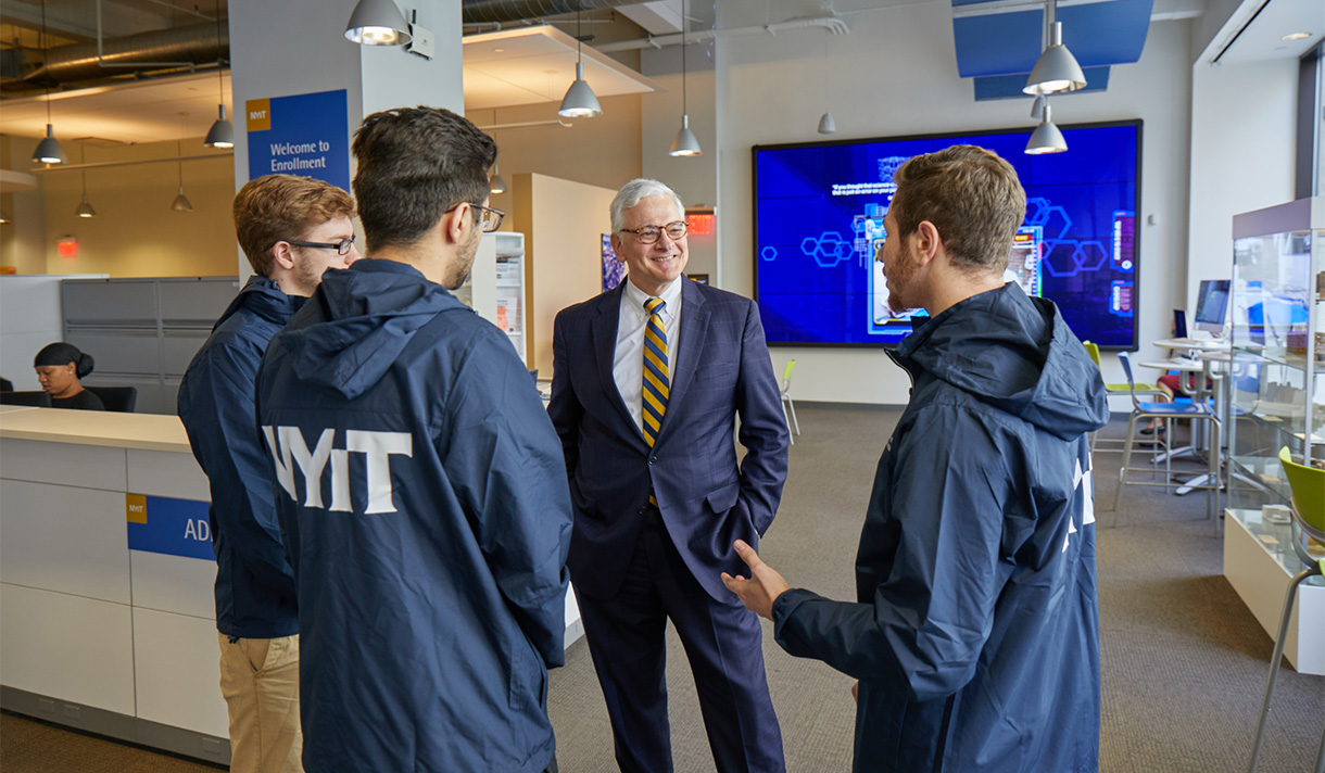 President Foley meets with students