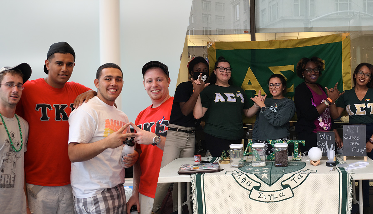 Fraternities And Sororities displaying their 