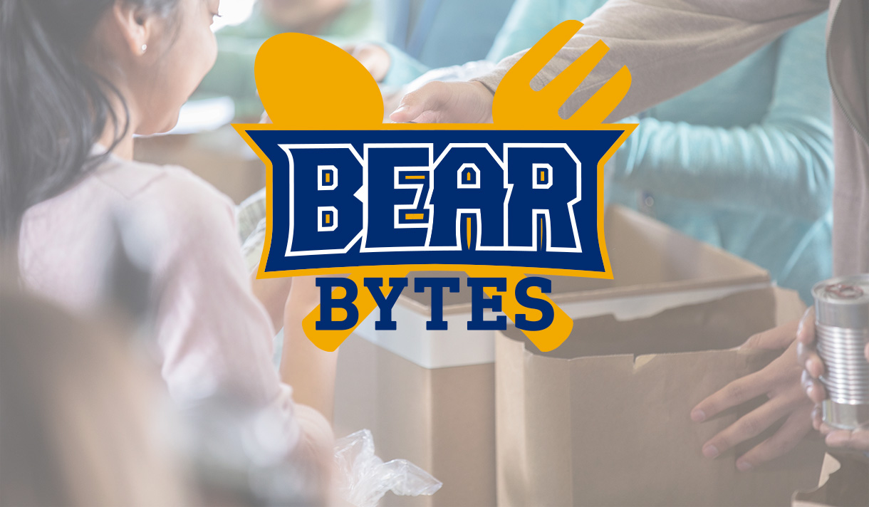 Bear Bytes logo with a grocery bag