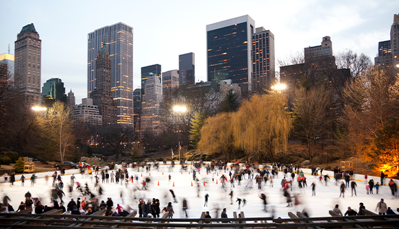 Ice skating in Central Park