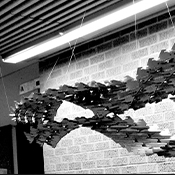  AGGREGATED Assault Installation - 2D Cutting Fabrication Materials: Cardboard - Scale: 1:1 Team: Wes Thomas + Sergio Elizondo FFAT Educational Exhibition - CoA TTU - Lubbock, Texas 2016