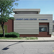  Urgent Care Center of Hackensack, NJ, MDS+A; Completed while Robert Cody was an associate at MDS+A in New York: One story 16,000 sq.ft. office building into a new urgent care center. The facility includes 12 medical exam rooms, an ophthalmologist exam area, and a dental exam suite organized around a central nurses station. The project also includes a specialized imaging suite and a rehabilitation area. Programming of the facility provides medical exam and rehab support for two nearby nursing facilities owned by the client. The raised ceiling and clerestory windows create a light-filled waiting area. A series of skylights serve as wayfinding elements leading from the reception area to the nurses stations bringing light into otherwise dark circulation elements in the center of the building.