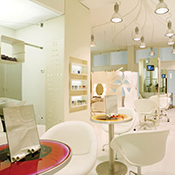  Hair Salon in Verona, ItalyColour ZoneThe CP Group new salon for hair and wellness features a unique space communicating an atmosphere based on emotional experiences joined with the philosophy of AVEDA products. The interiors are combining comfort and functional efficiency to the performance of new materials and forms brought about by innovative techniques of design and manufacturing. The finishes of smooth surfaces address more the tactile aspects of perception, and the presence of particular sounds, colours, and aromas transfers a sense of tranquillity and relaxation to the customer.