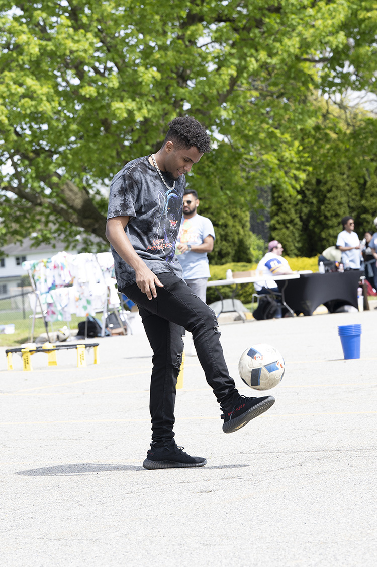 Attendees played soccer and other games during MayFest. (Long Island)