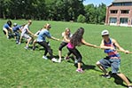 <strong>NYIT Orientation Spans Decades</strong> Over the years, NYIT's summer orientation program has evolved into an annual tradition for new students. In 2015, new students played tug of war as part of orientation at NYIT-Old Westbury.