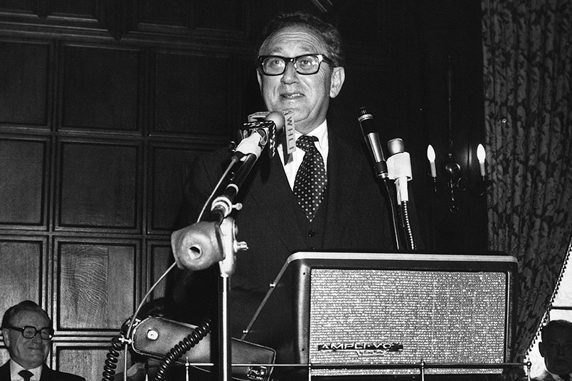<strong>NYITCOM Opened Its Doors in 1977</strong> Former U.S. Secretary of State Henry Kissinger addressed students at NYITCOM's first medical convocation in 1977. The college's inaugural class included 36 medical students; at the time, it was the first and only osteopathic medical school in New York.