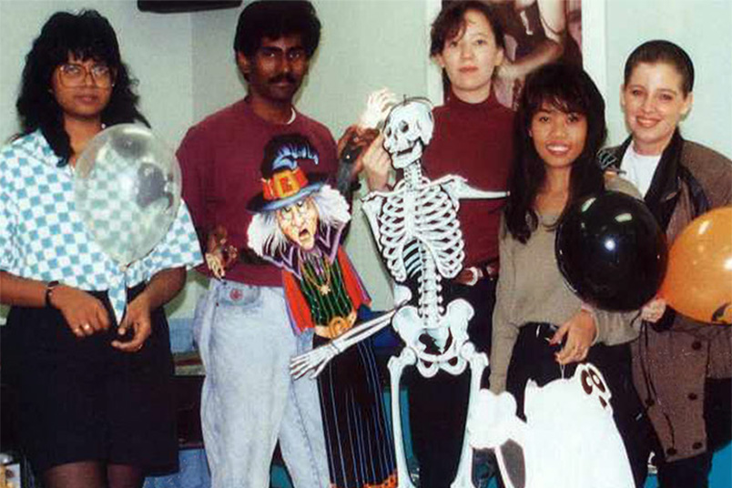 <strong>Throwback Thursday</strong> This photo visits the ghosts of 1990s past. It originally appeared in NYIT's Class of 1993 yearbook and shows a festive party at the Manhattan campus.