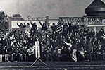 <strong>Throwback Thursday </strong> This #TBT photo recalls NYIT's first homecoming  in 1971. As reported by <em>The Campus Slate</em>, this homecoming was a week to remember. Students are pictured cheering from the first-ever bleachers installed on the Old Westbury campus near the former Dairy Barn (now the Student Activity Center). Festivities spread over the days included a pep rally, parade, and a ceremony to crown the homecoming queen.