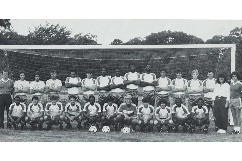 <strong>Men's Soccer Team Kicked Off the '80s with Playoffs Bid</strong> On Nov. 12, 1980, the Eastern College Athletic Conference (ECAC) granted a bid for the NYIT men's soccer team to compete for the first time in the National Collegiate Athletic Association (NCAA) playoffs. Though the Bears lost in the playoffs, they would only get stronger as the decade progressed. By 1985, the team advanced to the NCAA Division II Final Four Tournament. Clitos Papadopoulos (B.S. '85, M.S. '89), who played on the team in the early '80s, still holds the Bears' record as all-time leading scorer and was inducted into the NYIT Athletics Hall of Fame in 2005.