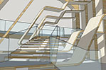 John Sanchez's winning entry: a concept for a new staircase in the Vennesla Library and Culture house in Norway.