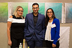 Left to right: Destiny Bates, John Sanchez, and Victoria Rouse were the winners of the Imagining Textiles 2016 Student Design Challenge sponsored by Kravet.