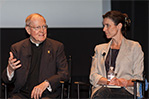 Panelists Fr. Leo J. O’Donovan (left) and Sarah Smith (right)
