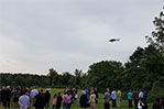 Guests were invited onto the lawn of NYIT de Seversky Mansion for a flyby by a Nassau County Police Department helicopter.