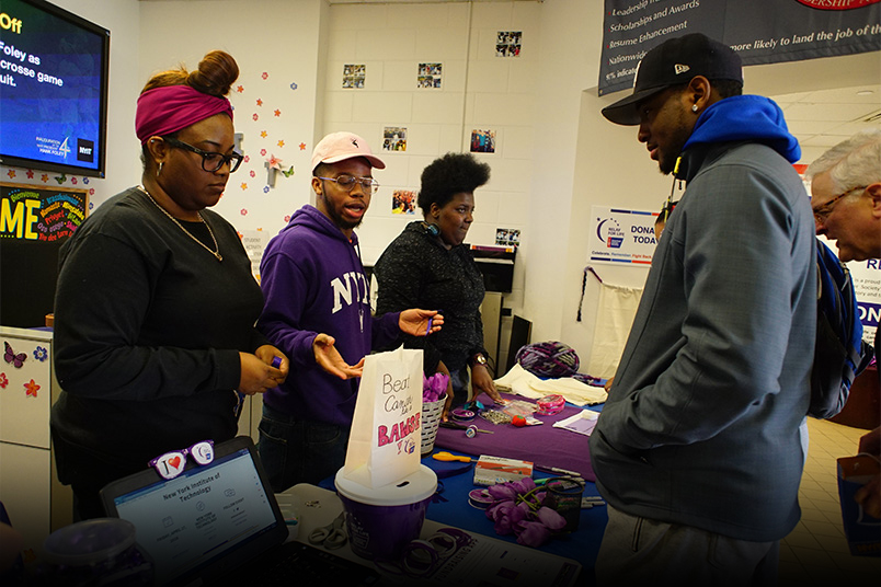 Student organizers signed up volunteers for Relay for Life. This is the 10th year NYIT will host the event that raises awareness about cancer research. Relay for Life takes place April 27.