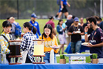 The Homecoming crowd enjoyed a barbecue, local food trucks, and a beer garden.
