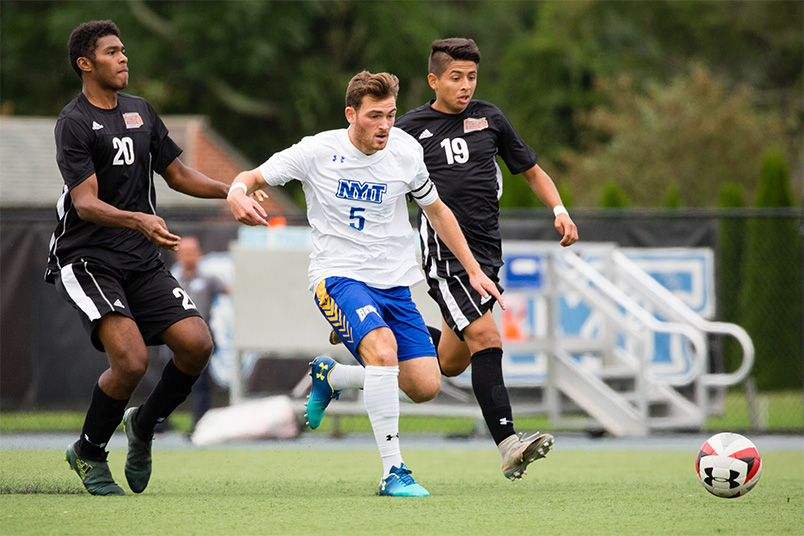 NYIT men’s soccer played against University of the District of Columbia. They won 3-2.