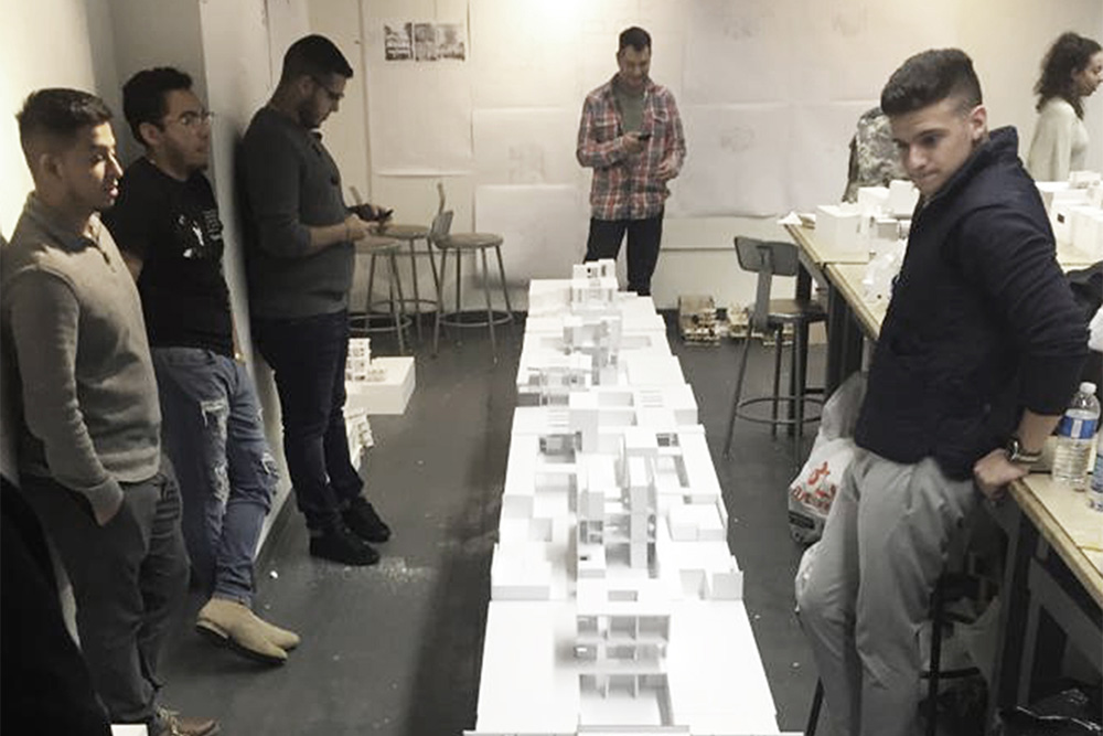 A collection of models by students in the second-year design studio.
