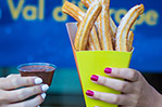 Freshly fried churros dipped in Nutella. “It is the best street food combination ever. It’s everywhere in Europe!”