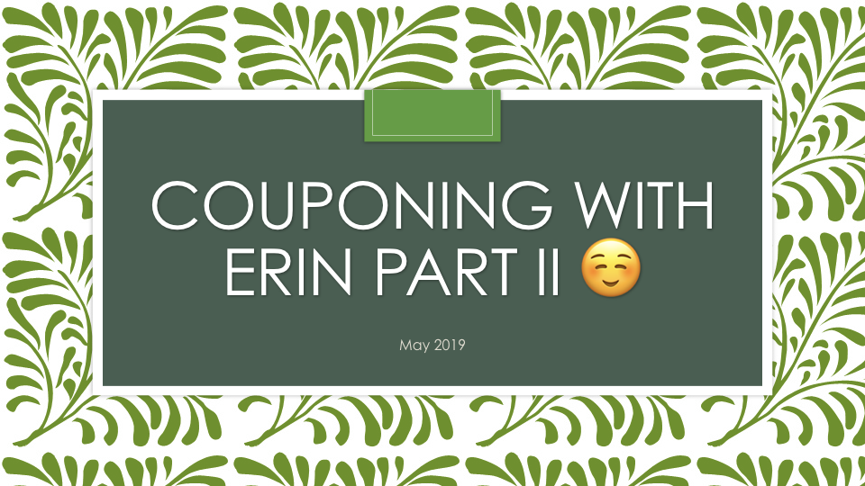Couponing with Erin II Workshop