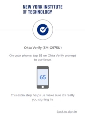 Okta Verify: Challenge number displayed