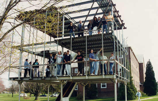 Students Reconstructing Aluminaire House