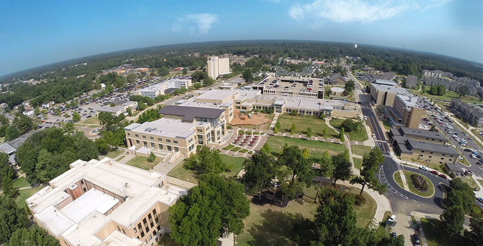 Overhead photo of the Jonesboro campus