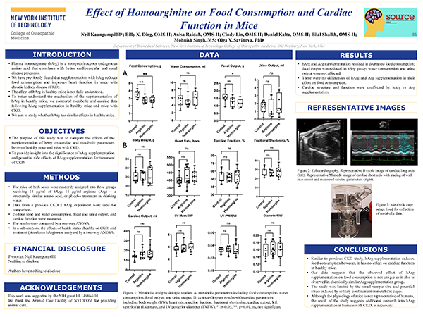 Effect of Homoarginine on Food Consumption and Cardiac Function in Mice