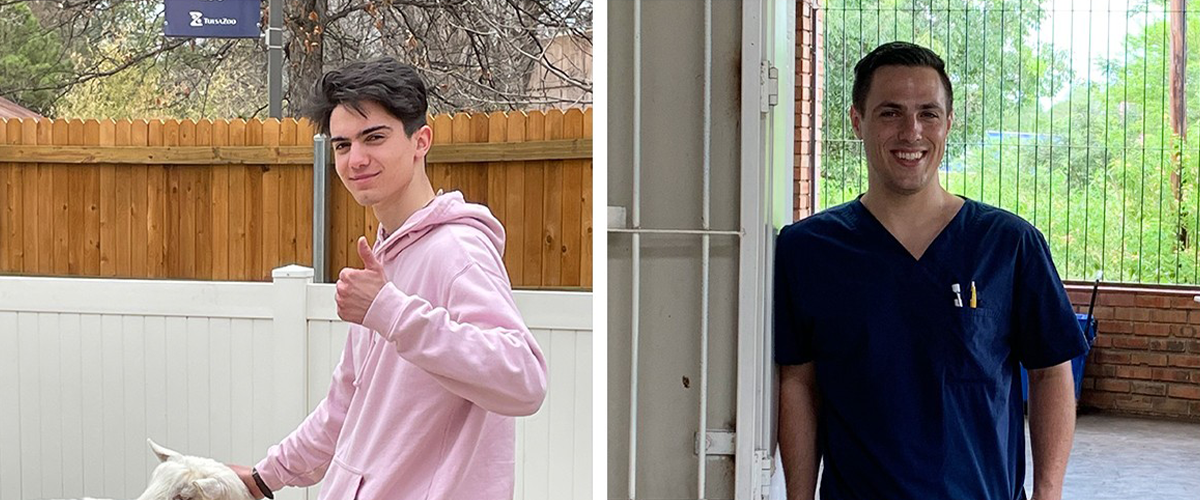 Split screen of Amadeaus Reeves and Nathanael Rehmeyer