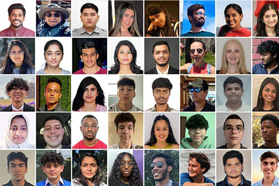 Collage of new students