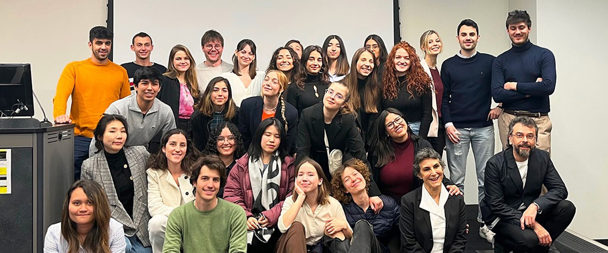 Group photo of students from Politecnico di Milano