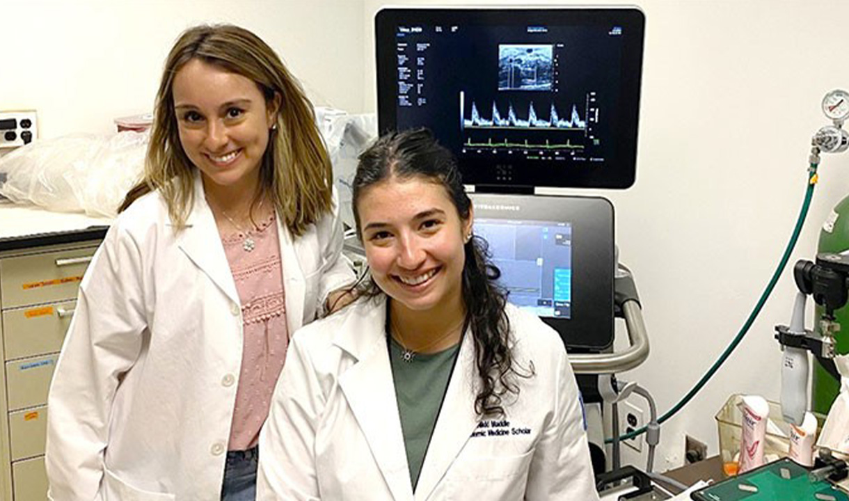 NYITCOM Student Nicole Maddie (Right) Is Working Under The Mentorship Of Maria Alicia Carrillo Sepulveda To Study The Link Between Obesity And Hypertension.